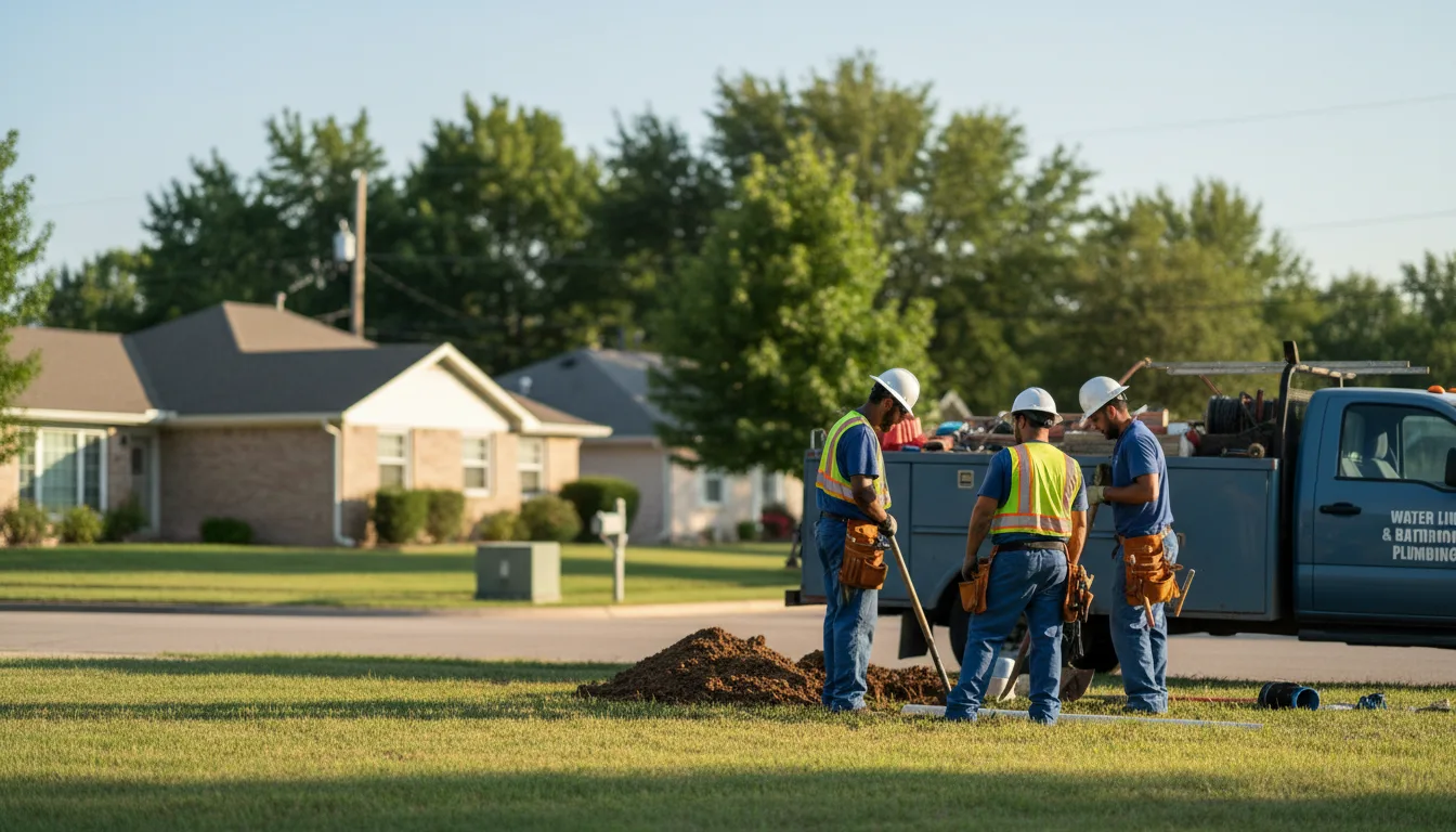 Residential water line and bathroom plumbing service in Pawnee Rock, KS